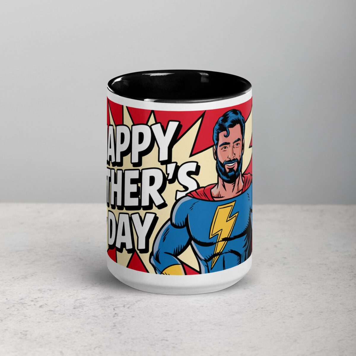 Happy Fathers Day Superhero Coffee Mug - Image 4
