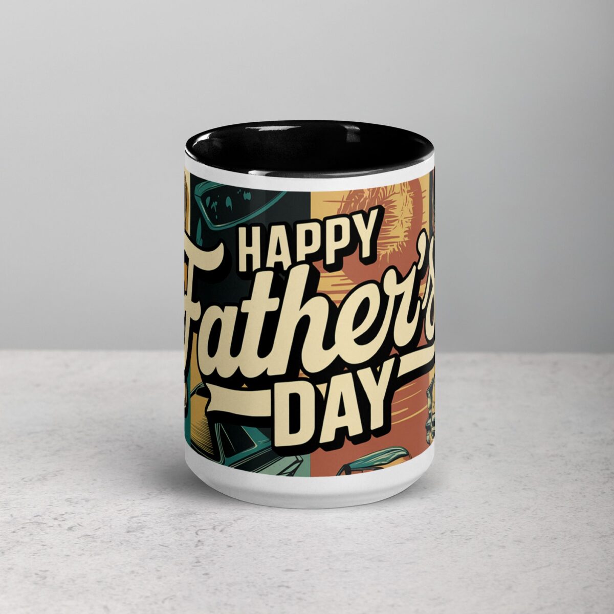 Happy Fathers Day Retro Coffee Mug - Image 4