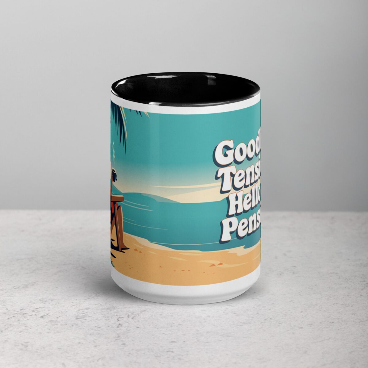 Goodbye Tension, Hello Pension Retirement Coffee Mug - Image 4