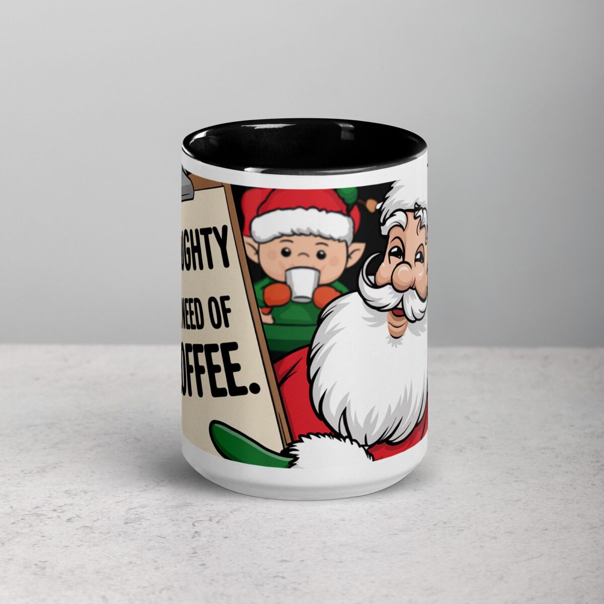 Naughty, Nice, and In Need of Coffee Christmas Mug - Image 4