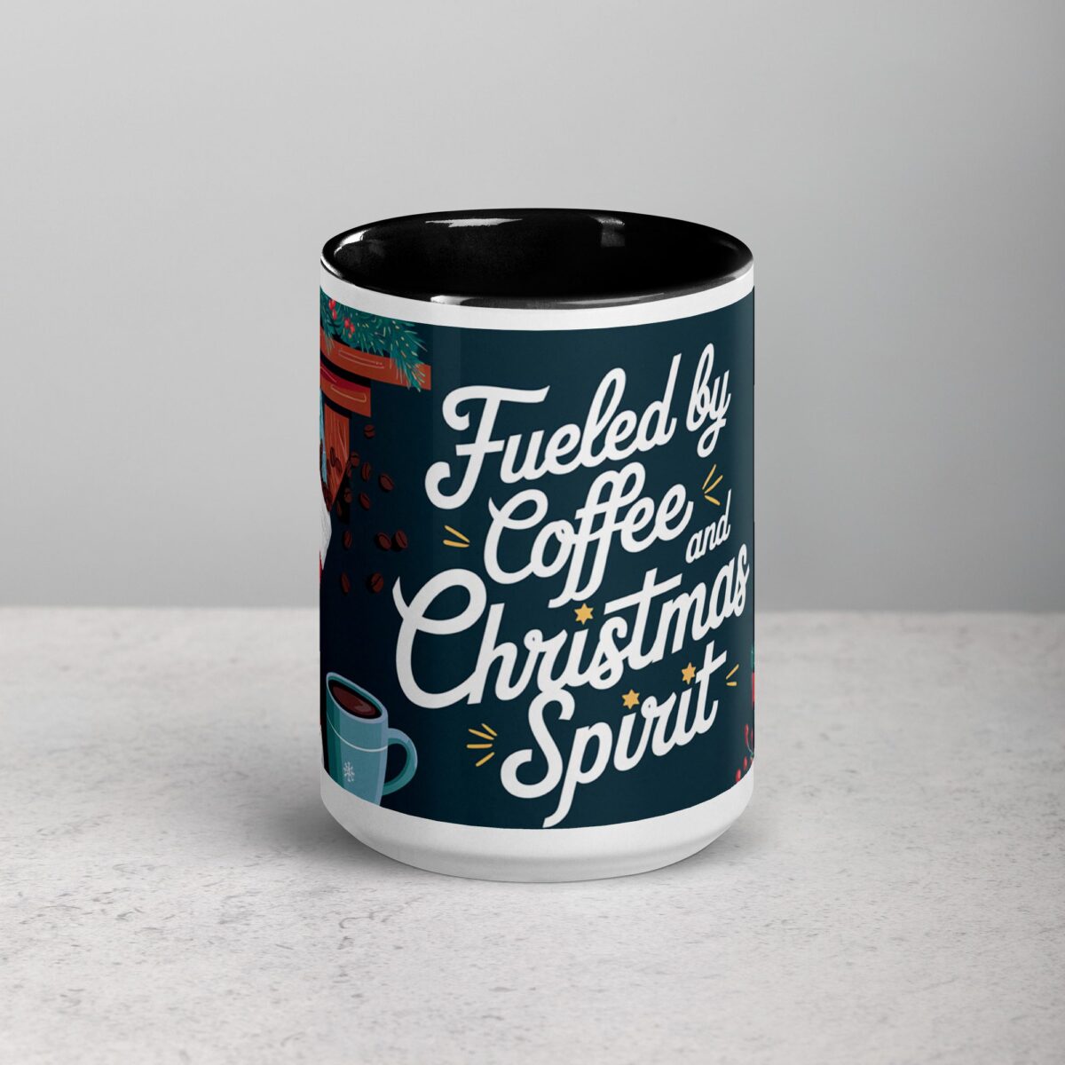 Fueled by Coffee and Christmas Spirit Mug - Image 4