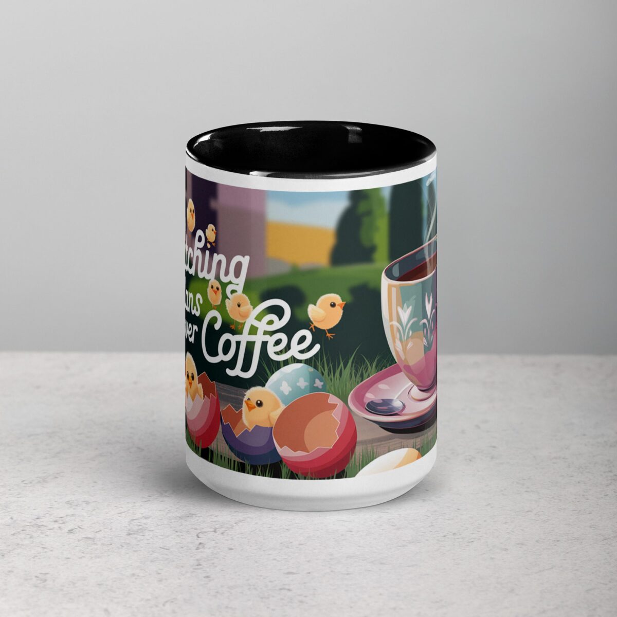 Hatching Plans Over Coffee Easter Mug - Image 4