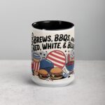Brews, BBQs, & Red, White, & Blue Coffee Mug - Image 4