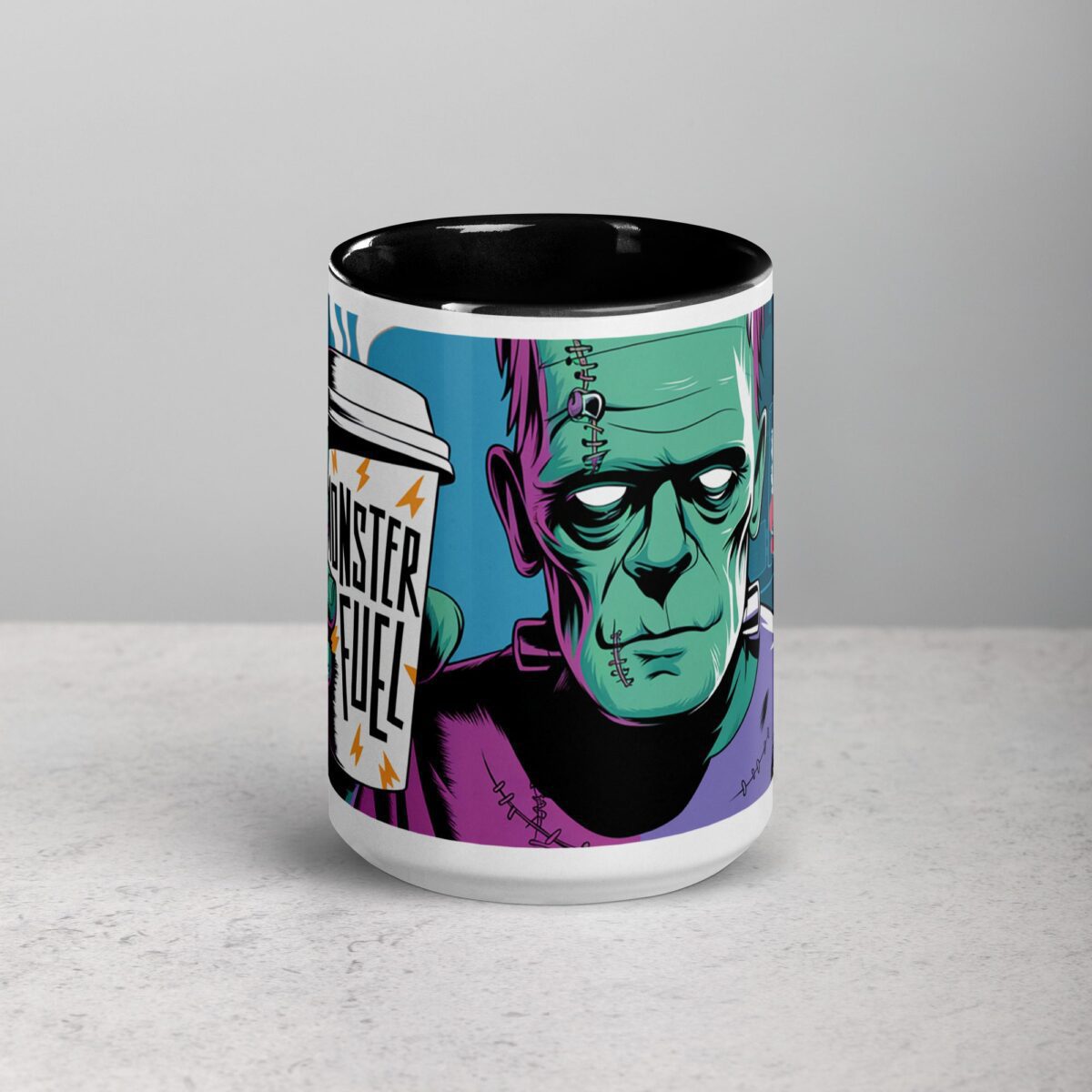 Monster Fuel Frankenstein Halloween Coffee Mug - Image 4