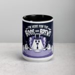 I’m Here for the Boos & Brews Ghost Coffee Mug - Image 4