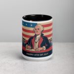 Happy 4th of July George Washington Retro Coffee Mug - Image 4