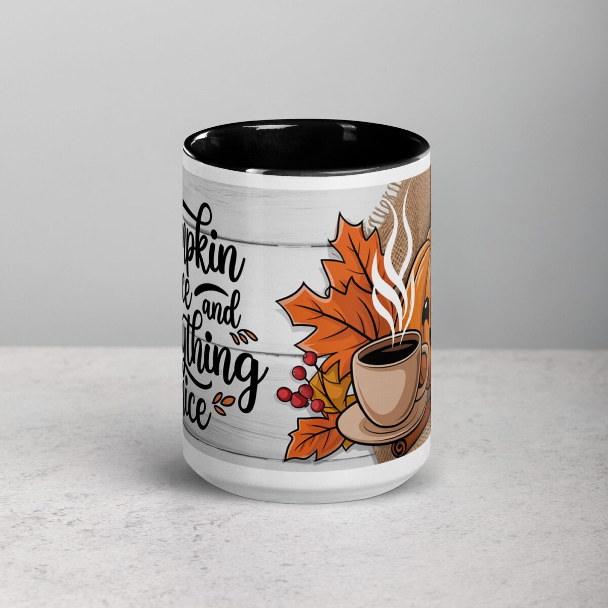 Pumpkin Spice & Everything Nice Thanksgiving Mug - Image 4