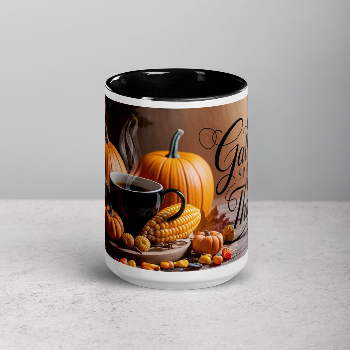 Gather, Sip, and Give Thanks Coffee Mug - Image 4