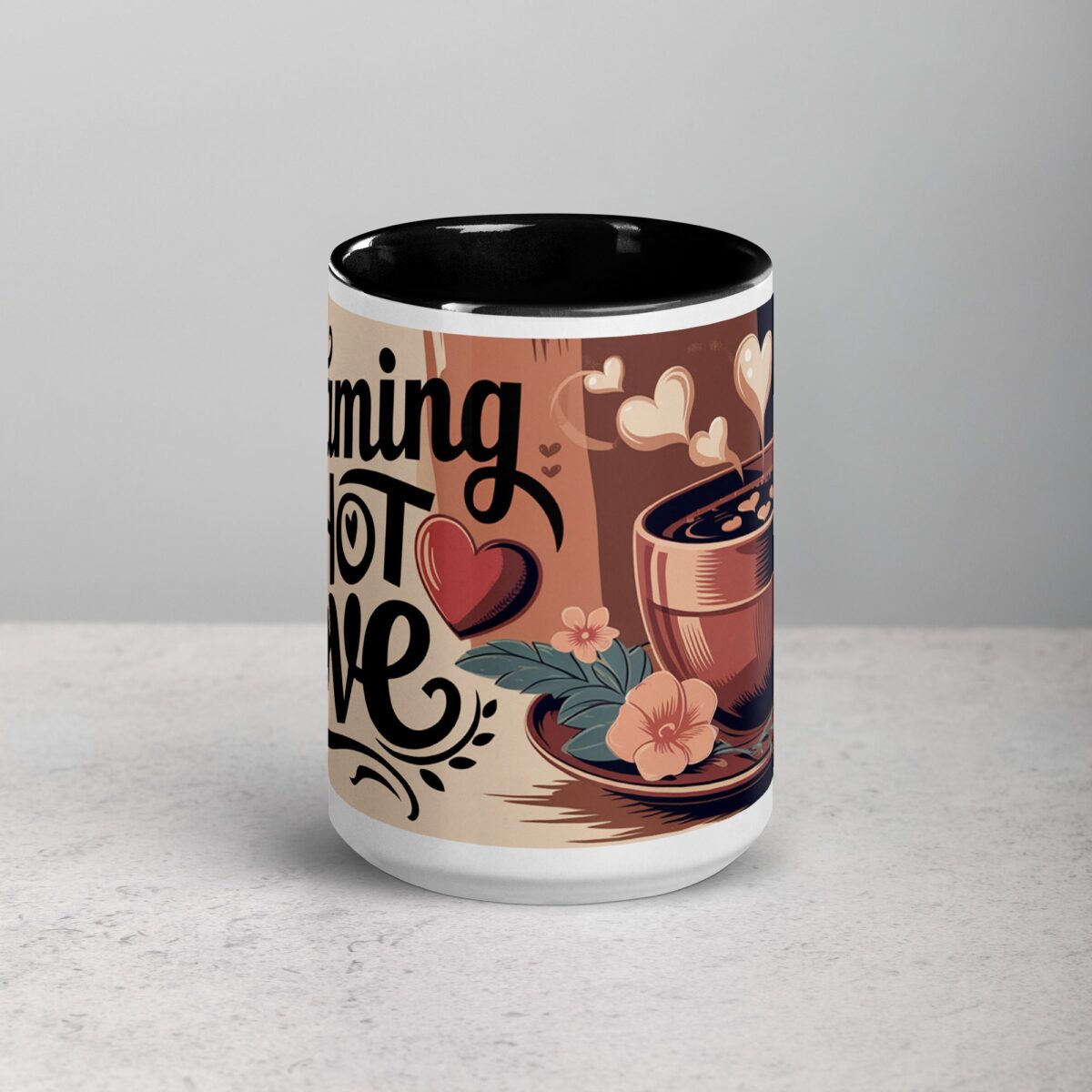 Steaming Hot Love Valentines Day Coffee Mug - Image 4