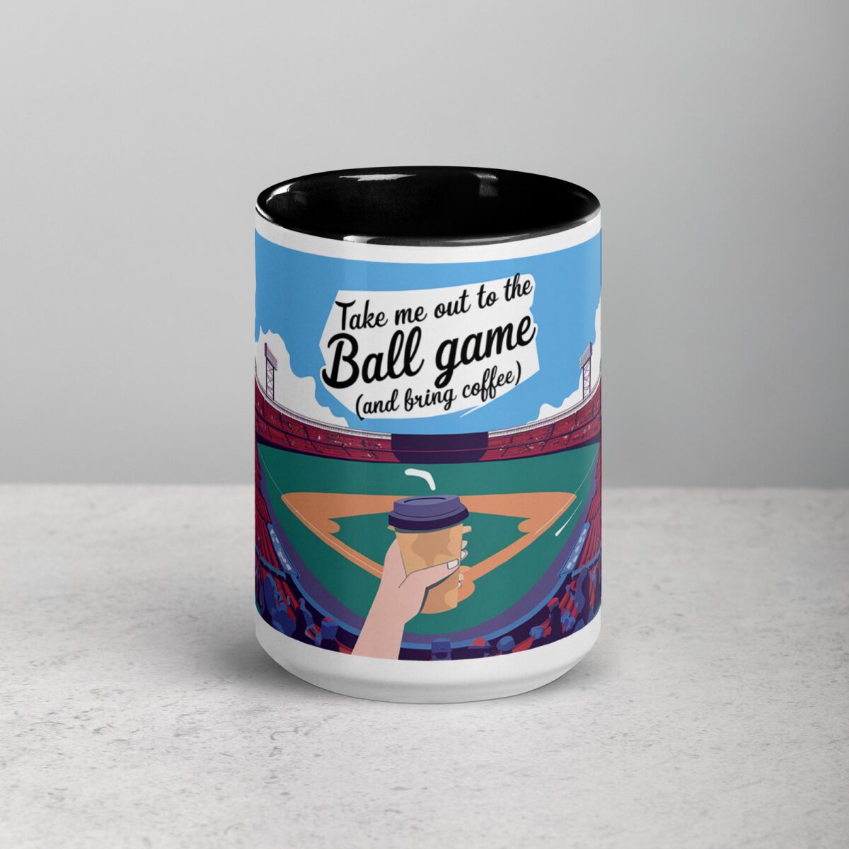 Take Me Out to the Ball Game (and Bring Coffee) Mug - Image 4