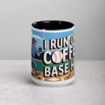 I Run on Coffee & Base Hits Baseball Coffee Mug - Image 4