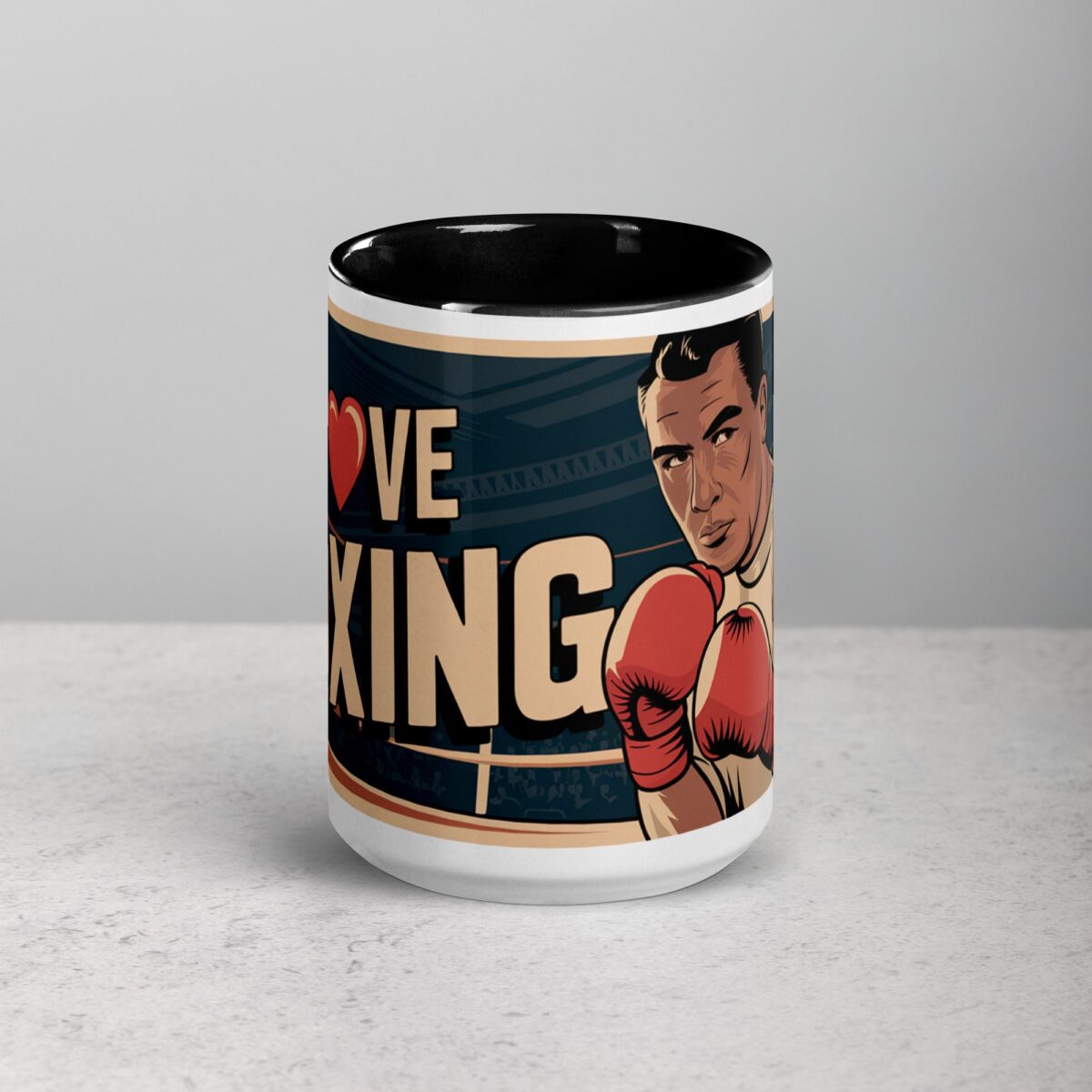 I Love Boxing Retro Coffee Mug & Tea Cup - Image 4
