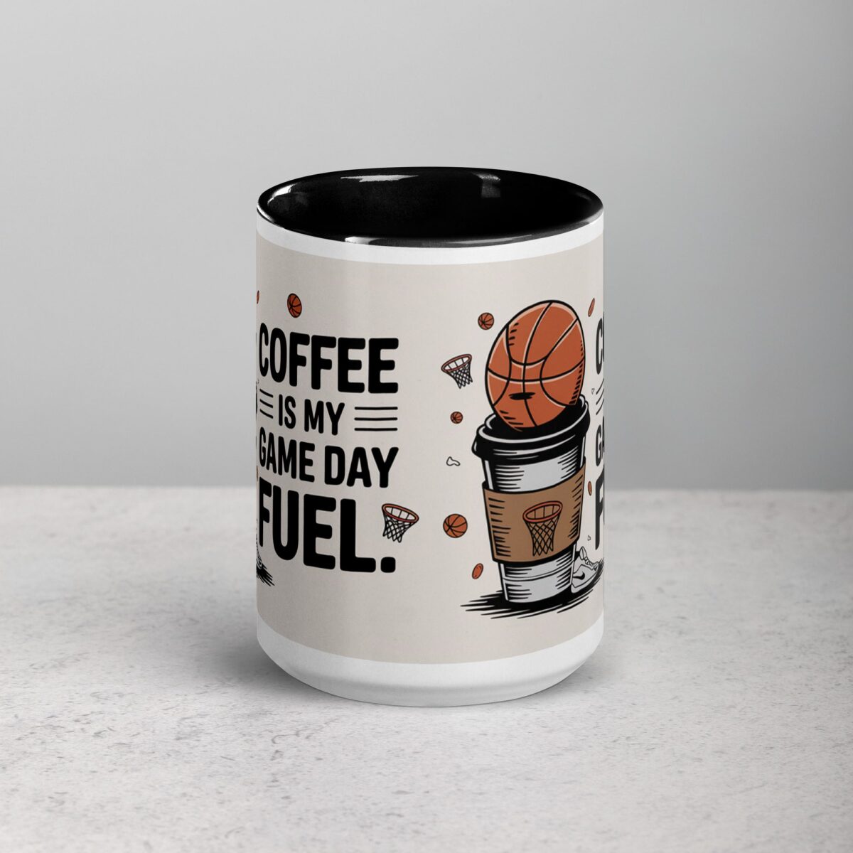 Coffee is My Game Day Fuel Basketball Mug - Image 4