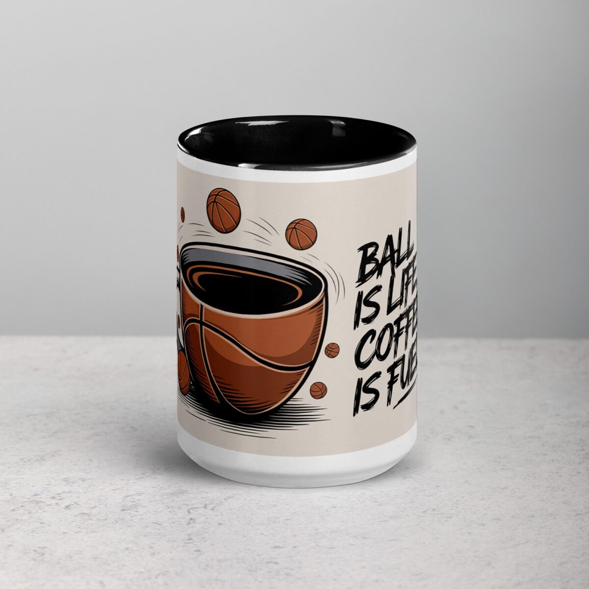 Ball is Life, Coffee is Fuel Basketball Mug - Image 4