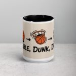 Dribble, Dunk, Drink Basketball Coffee Mug & Tea Cup - Image 4