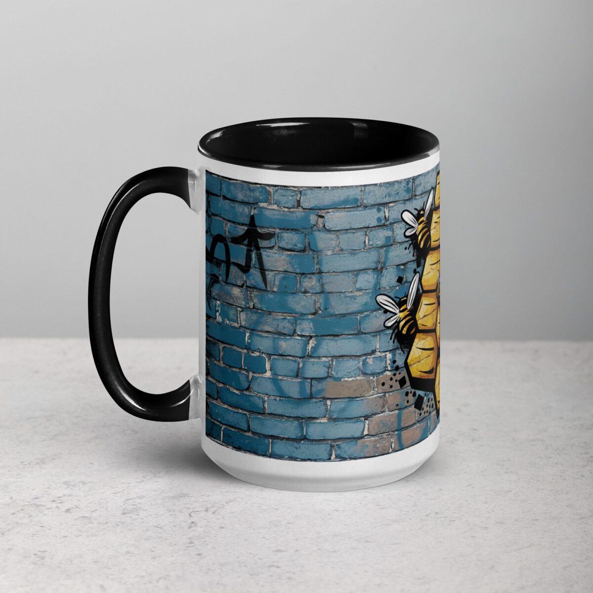 Honeycomb Bee Graffiti Coffee Mug & Tea Cup - Image 5