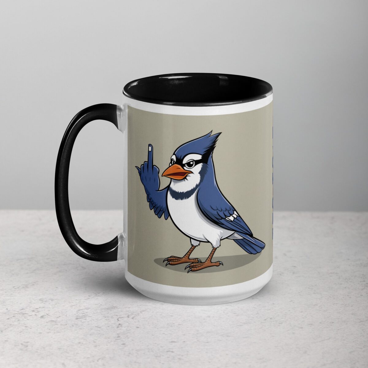 Middle Finger Blue Jay Coffee Mug & Tea Cup - Image 5