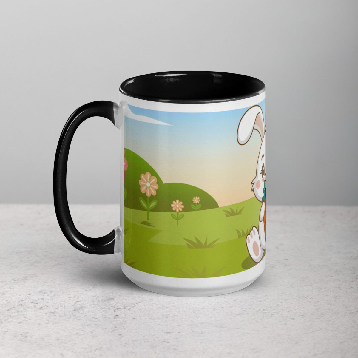 Bunny Rabbit Eating Carrot Coffee Mug & Tea Cup - Image 5