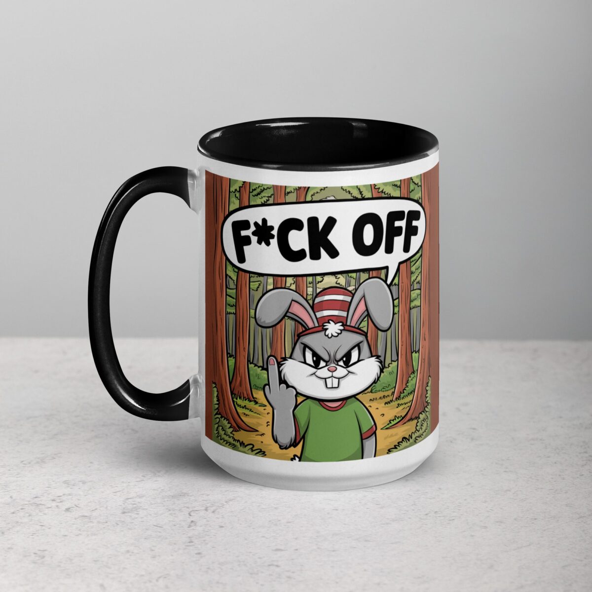 Bunny Rabbit Middle Finger Coffee Mug & Tea Cup - Image 5