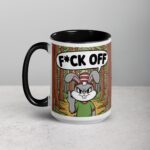 Bunny Rabbit Middle Finger Coffee Mug & Tea Cup - Image 5