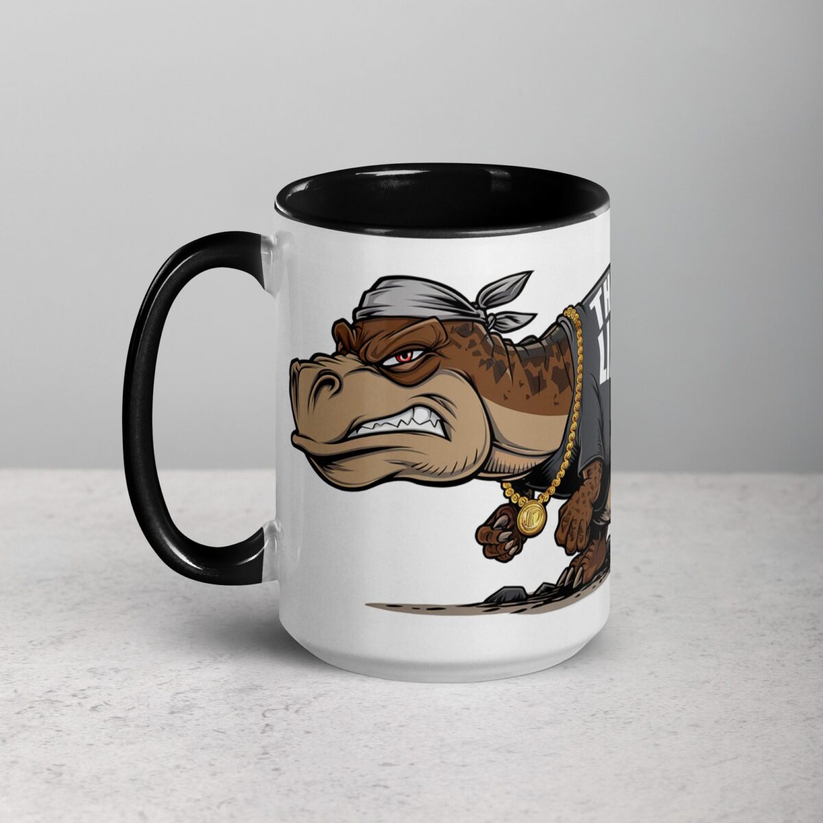 Thug Life Gangster Dinosaur Coffee Mug & Tea Cup - Image 5