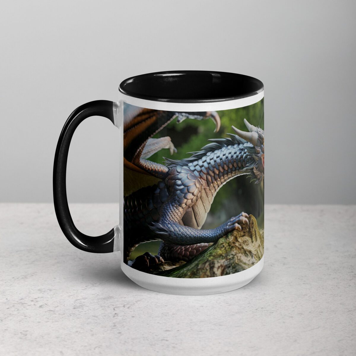 Dragon Spitting Fire 3D Coffee Mug & Tea Cup - Image 5