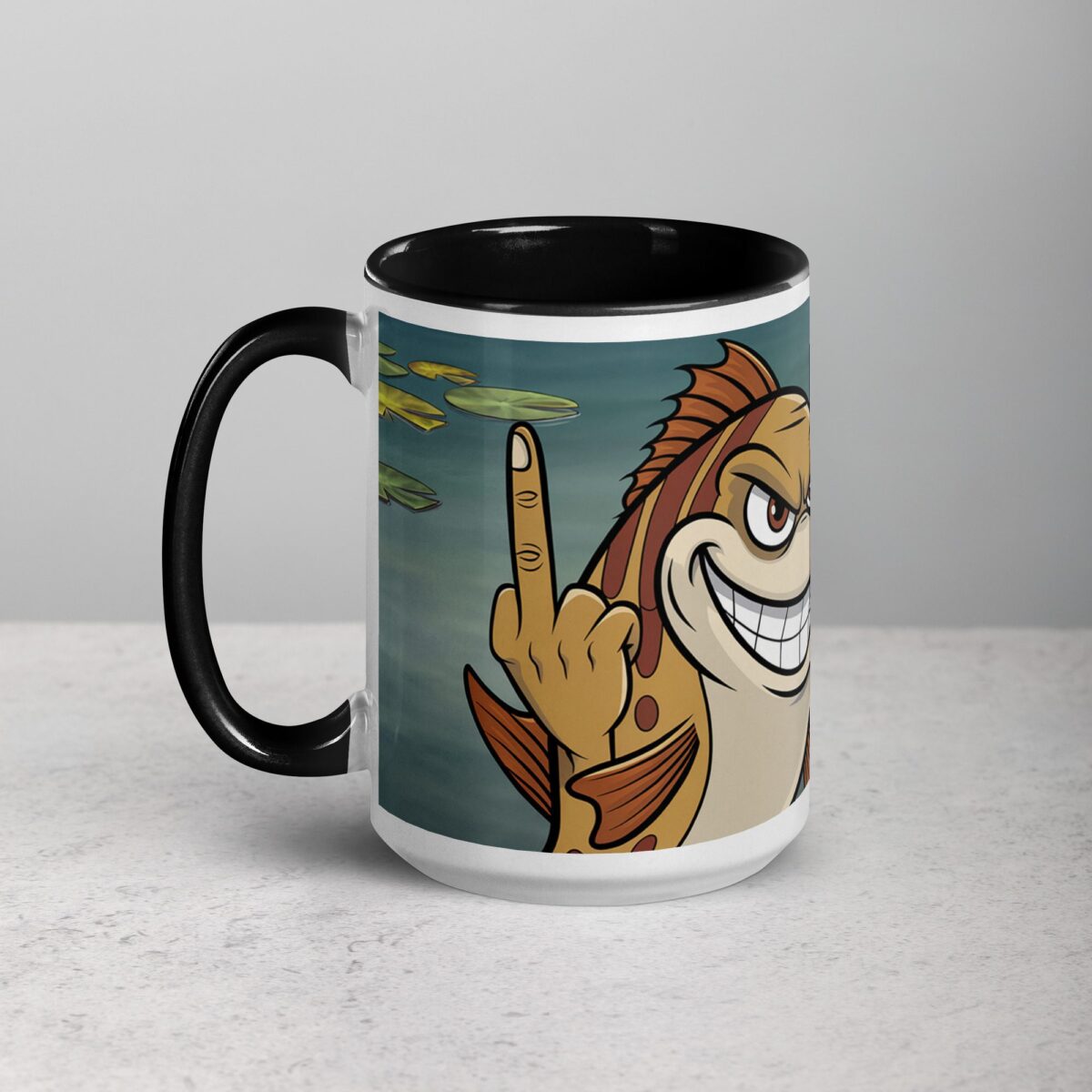 Middle Finger Fish Coffee Mug & Tea Cup - Image 5