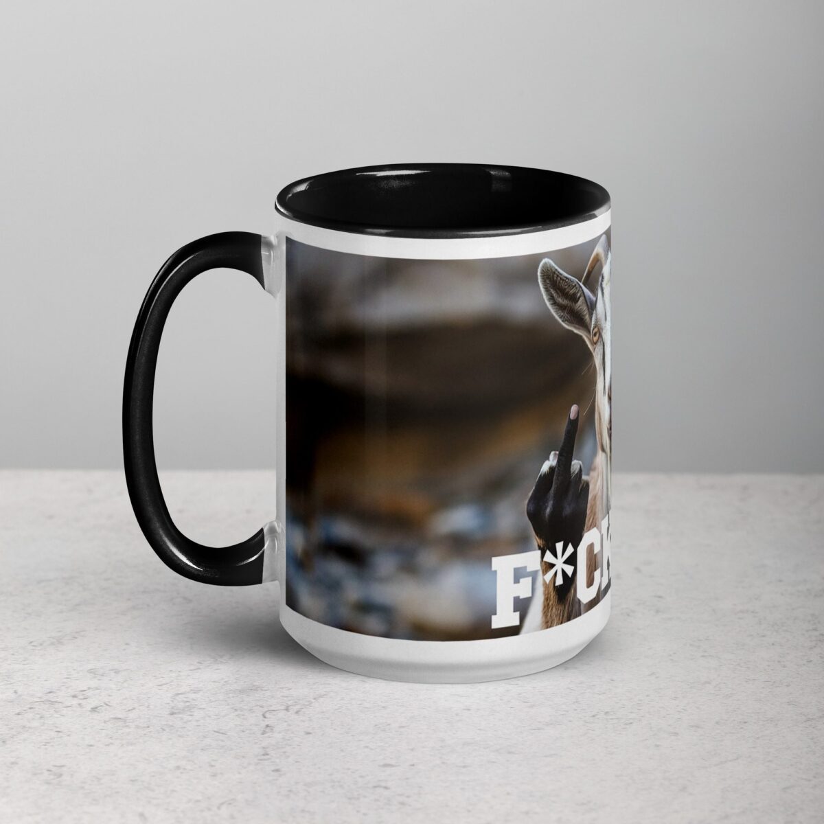 Middle Finger Goat Coffee Mug & Tea Cup - Image 5