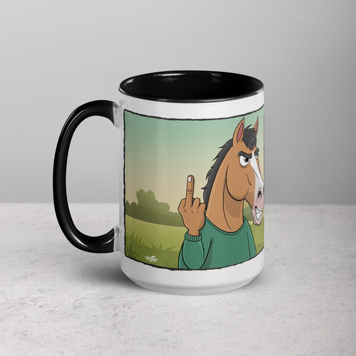 Middle Finger Horse Coffee Mug & Tea Cup - Image 5