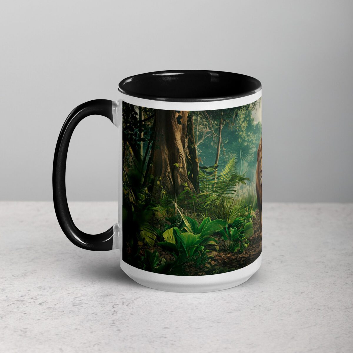 Majestic Lion Walking Through Jungle Mug - Image 5