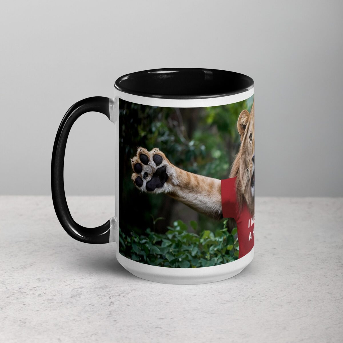 I Need a Hug Lion Coffee Mug & Tea Cup - Image 5