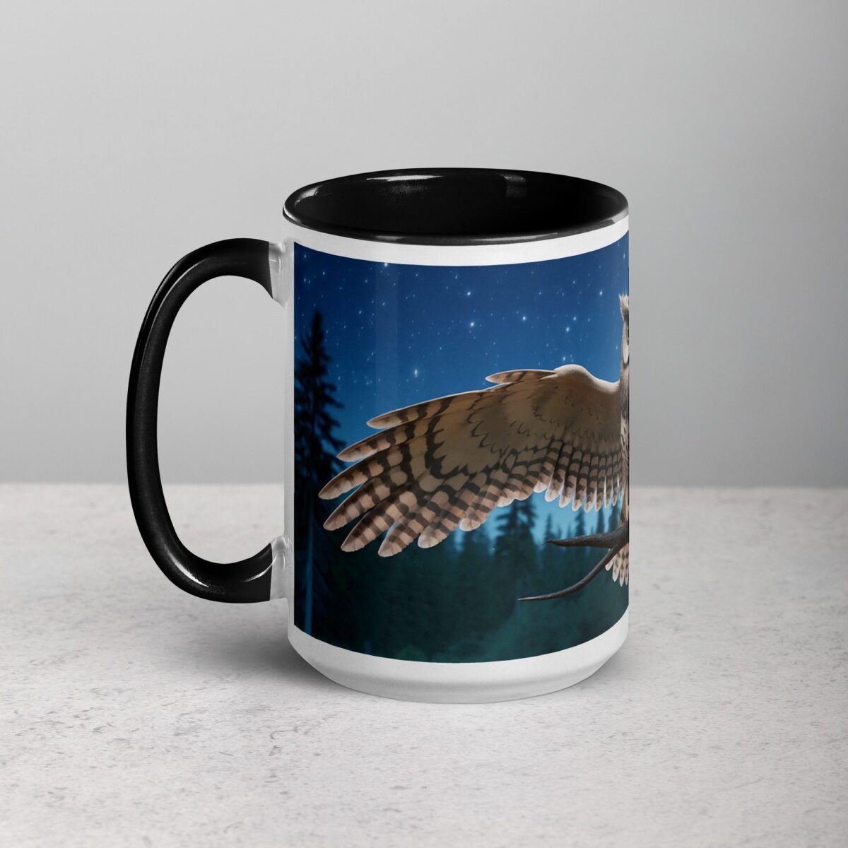 Owl Under Moonlight Coffee Mug & Tea Cup - Image 5