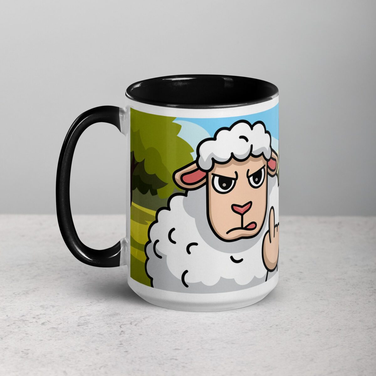 Middle Finger Sheep Coffee Mug & Tea Cup - Image 5