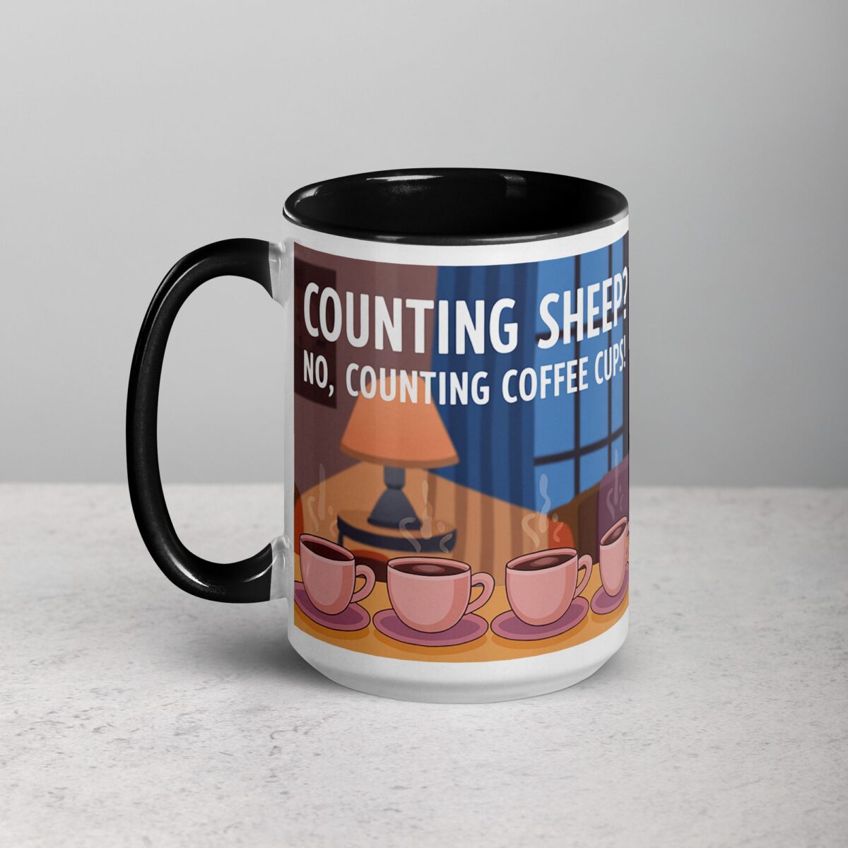 Counting Sheep? No, Counting Coffee Cups Mug - Image 5