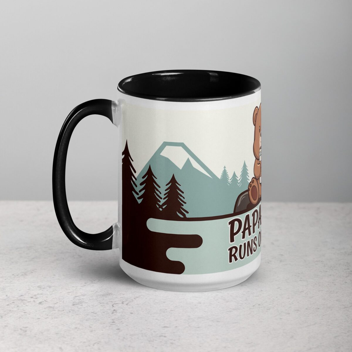 Papa Bear Runs on Coffee Fathers Day Mug - Image 5