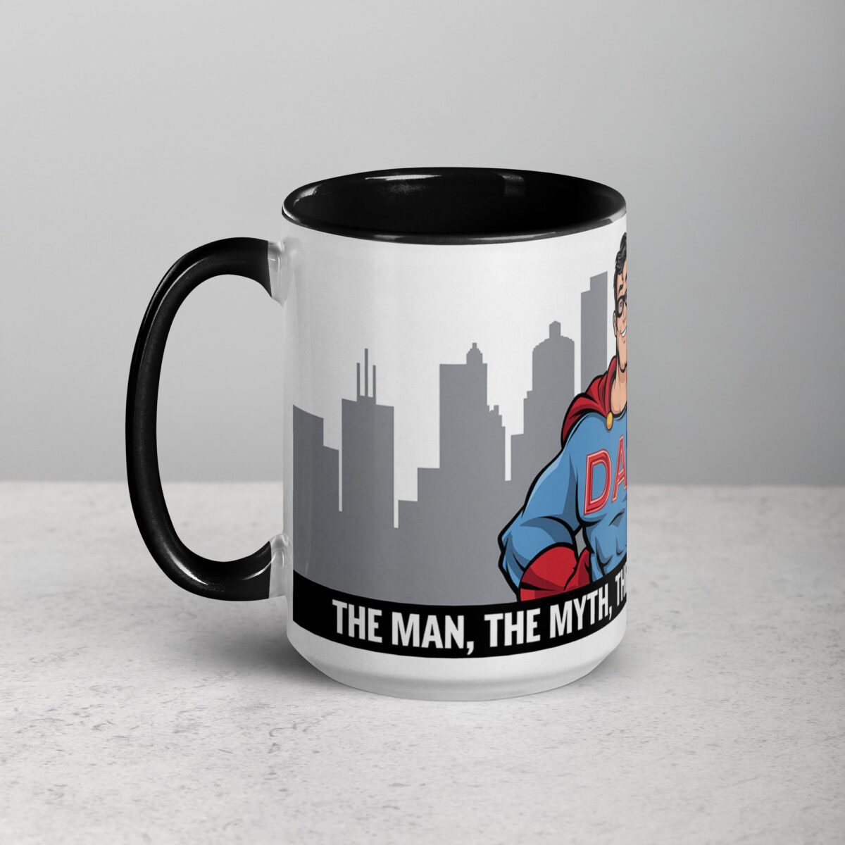 The Man, The Myth, The Legend... and His Coffee Dad Superhero Mug - Image 5
