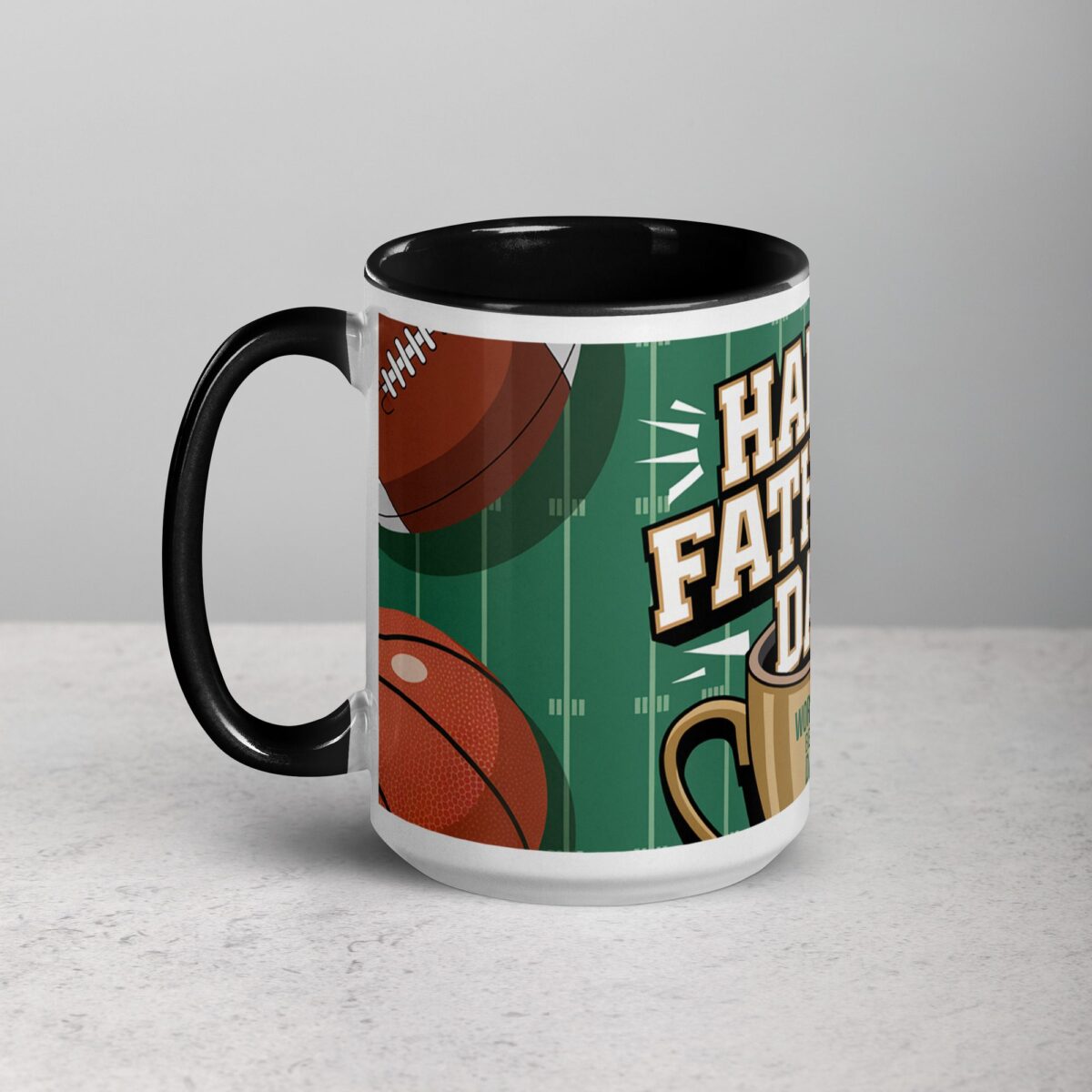 Happy Fathers Day Sports Theme Coffee Mug - Image 5