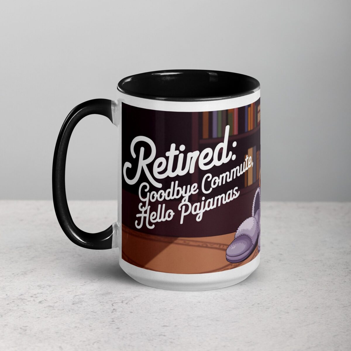 Retired: Goodbye Commute, Hello Pajamas Retirement Mug - Image 5