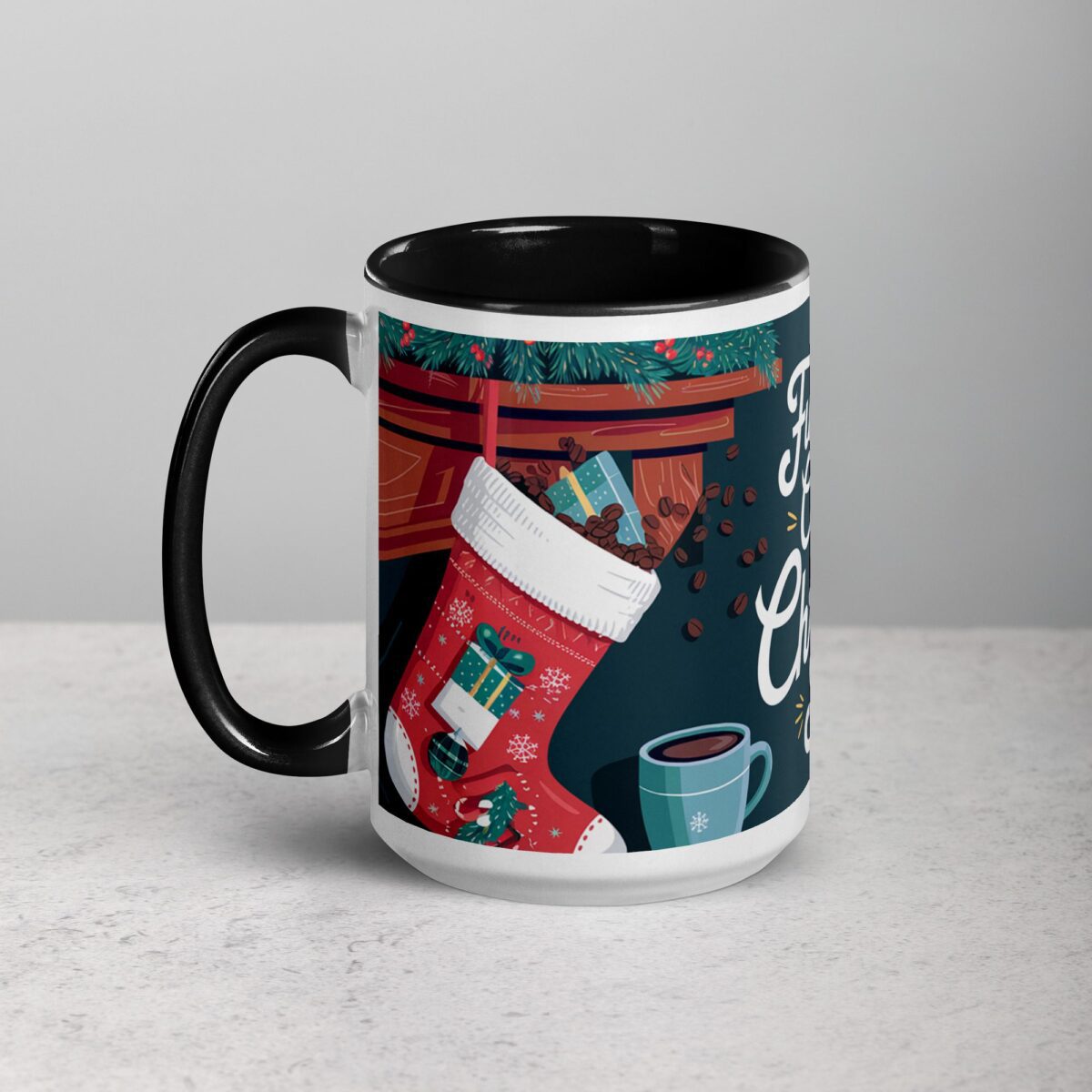 Fueled by Coffee and Christmas Spirit Mug - Image 5