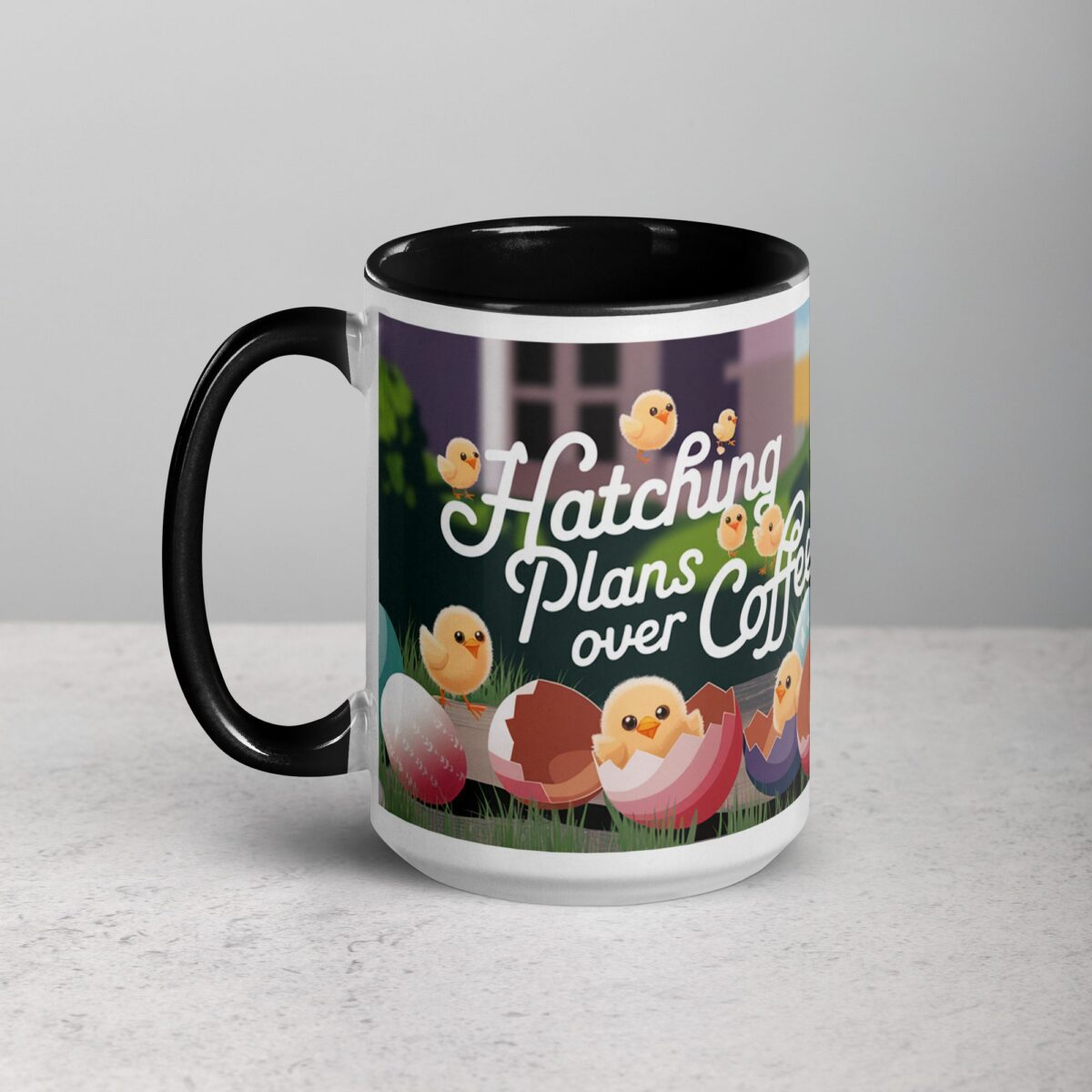Hatching Plans Over Coffee Easter Mug - Image 5
