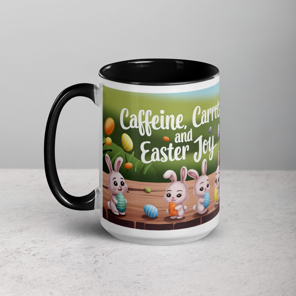 Caffeine, Carrots, and Easter Joy Coffee Mug - Image 5