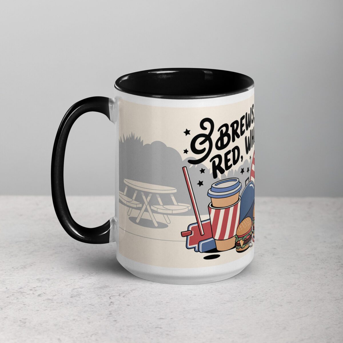 Brews, BBQs, & Red, White, & Blue Coffee Mug - Image 5