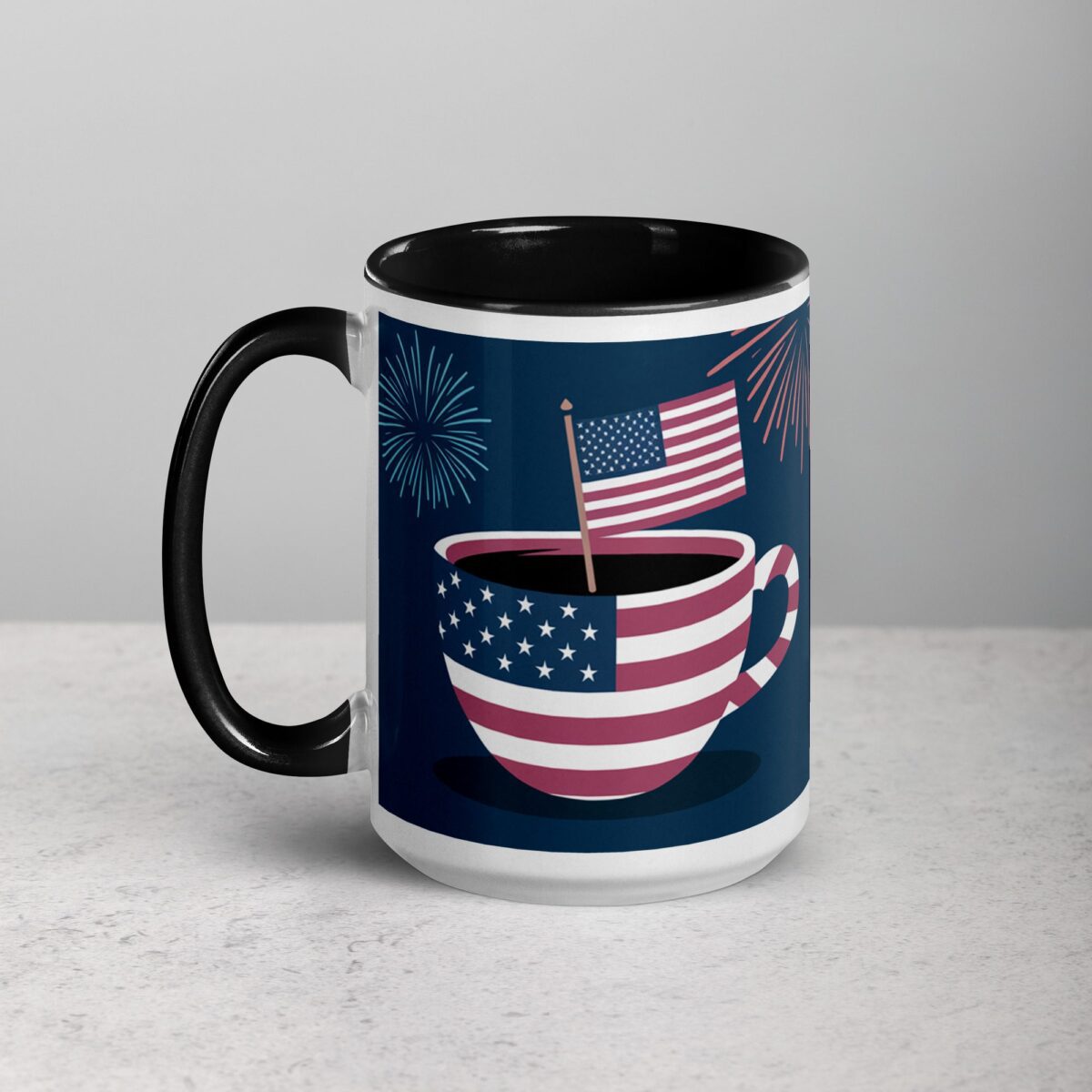 Caffeinated and Free 4th of July Coffee Mug - Image 5