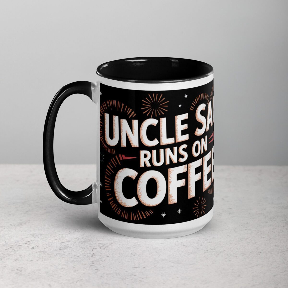 Uncle Sam Runs on Coffee Mug - Image 5