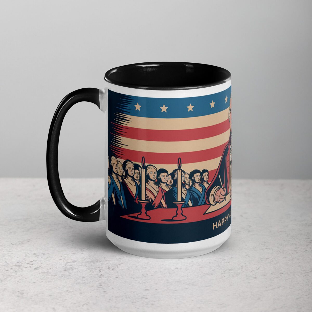 Happy 4th of July George Washington Retro Coffee Mug - Image 5
