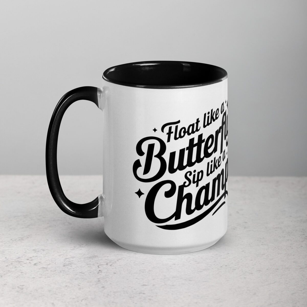 Float Like a Butterfly, Sip Like a Champ Coffee & Tea Mug - Image 5