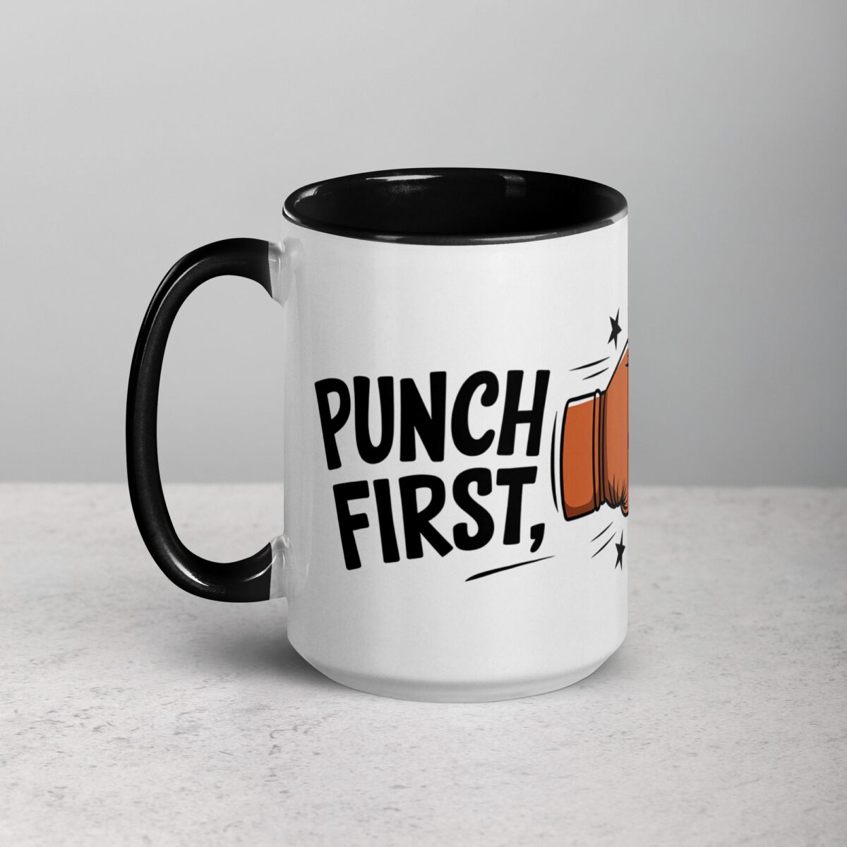 Punch First, Sip Later Boxing Coffee Mug & Tea Cup - Image 5