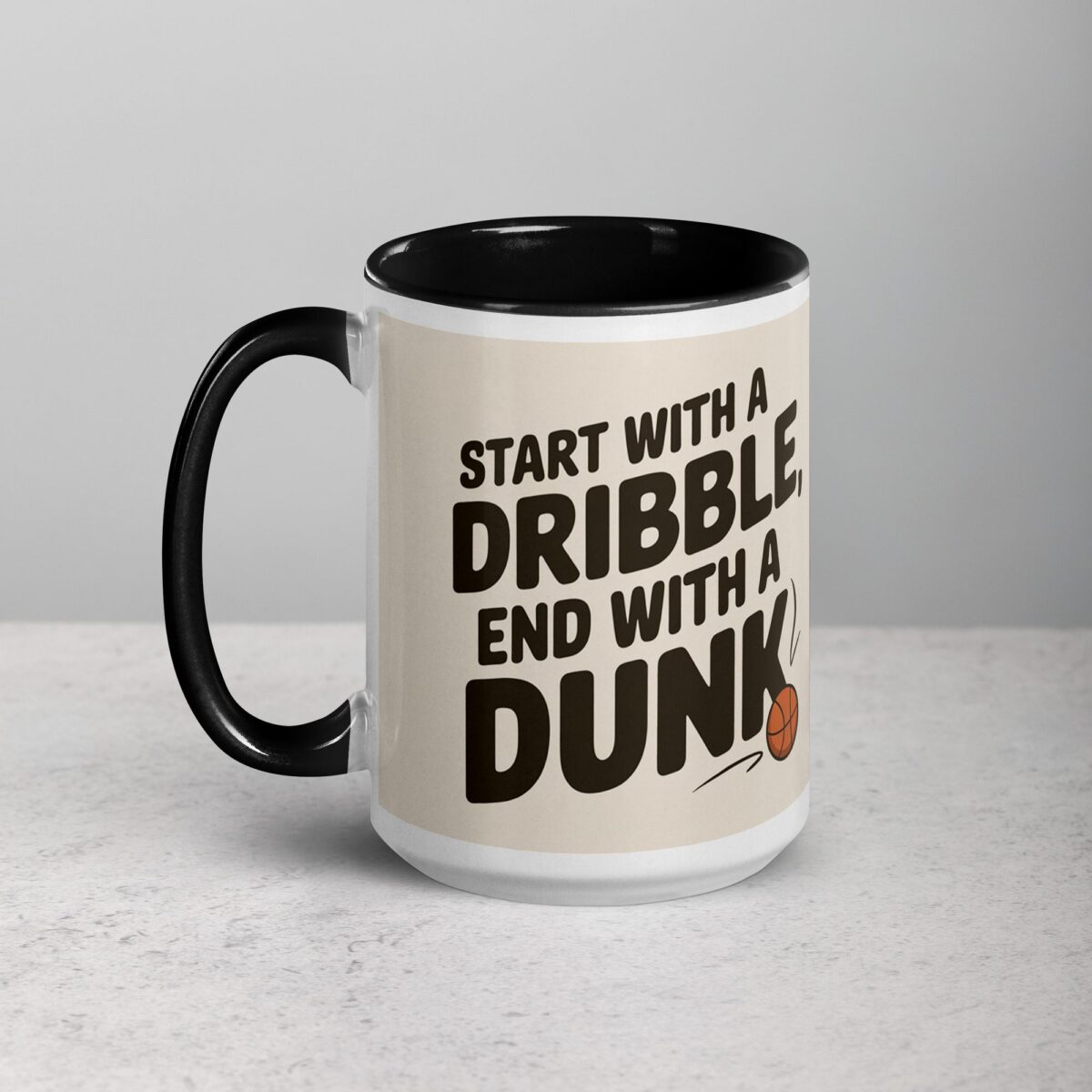 Start with a Dribble, End with a Dunk Basketball Mug - Image 5
