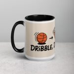 Dribble, Dunk, Drink Basketball Coffee Mug & Tea Cup - Image 5