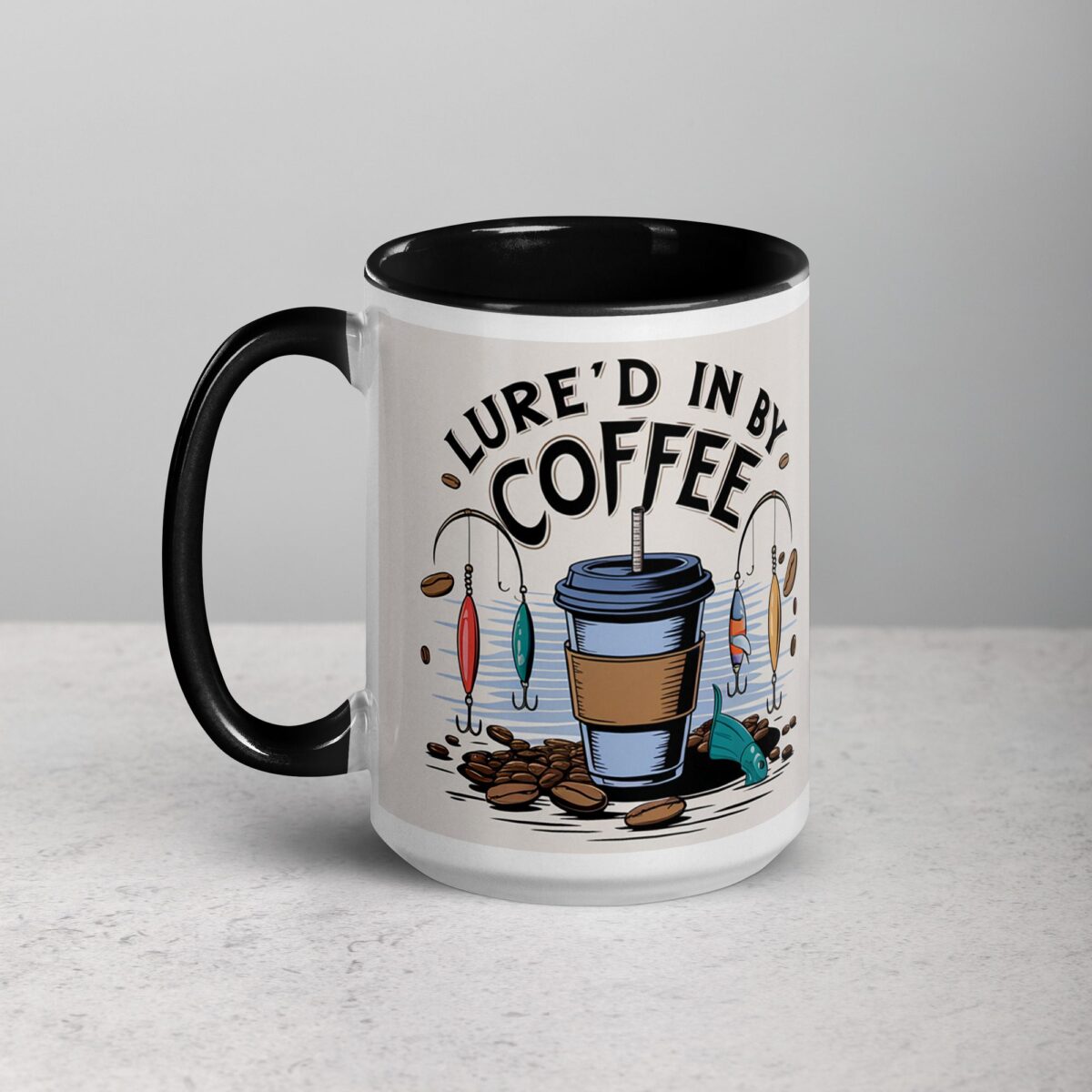 Lure’d in by Coffee Fishing Mug - Image 5